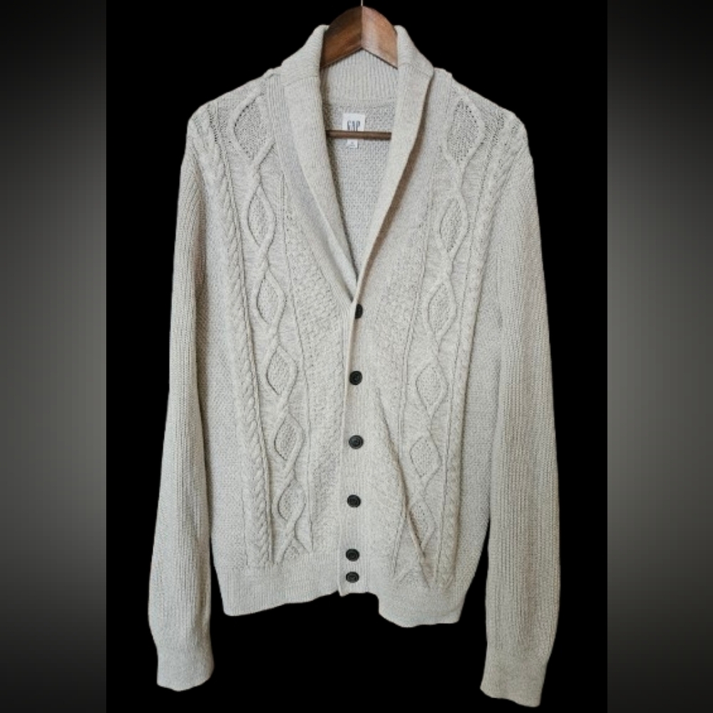 GAP Unisex Textured Cardigan Sweater